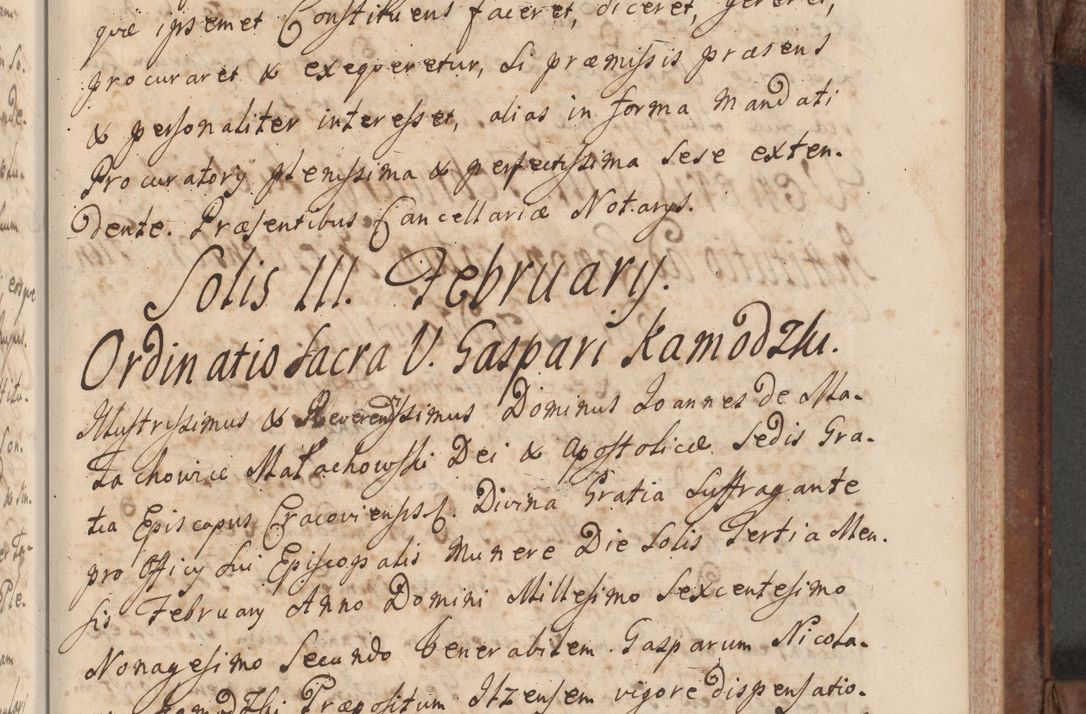 Zdjęcie nr 57 dla obiektu archiwalnego: Volumen VI actorum episcopalium R. D. Joannis Małachowski, episcopi Cracoviensis, ducis Severiae de anno 1692 et 1693, quorum index ad finem videatur
