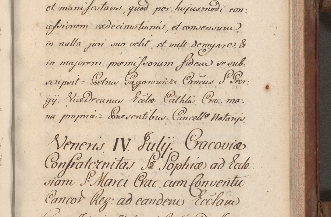 Zdjęcie nr 263 dla obiektu archiwalnego: Volumen VI actorum episcopalium R. D. Joannis Małachowski, episcopi Cracoviensis, ducis Severiae de anno 1692 et 1693, quorum index ad finem videatur