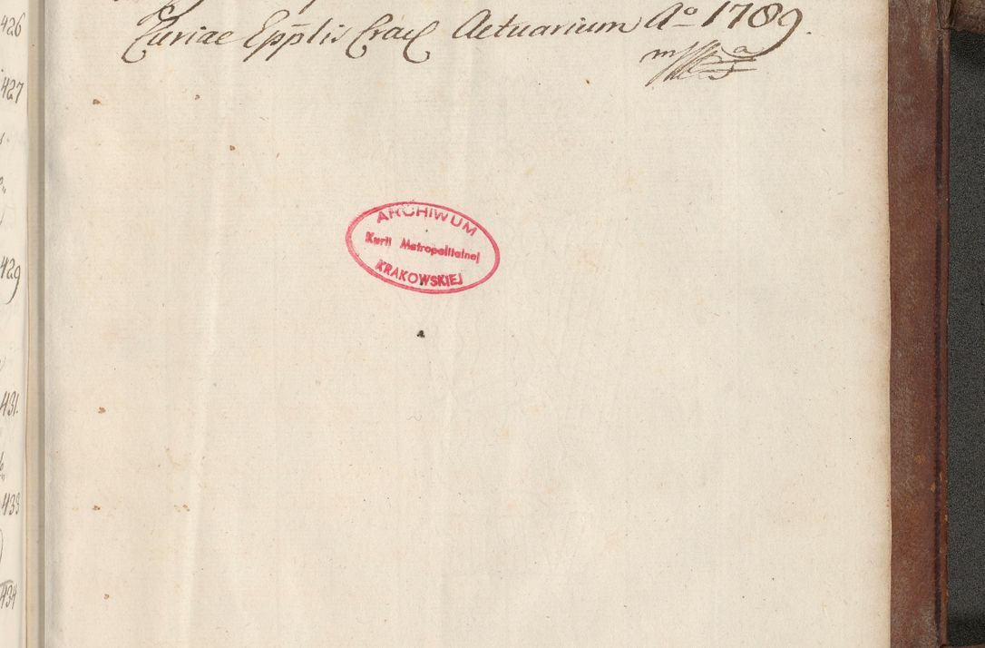 Zdjęcie nr 931 dla obiektu archiwalnego: Volumen VI actorum episcopalium R. D. Joannis Małachowski, episcopi Cracoviensis, ducis Severiae de anno 1692 et 1693, quorum index ad finem videatur