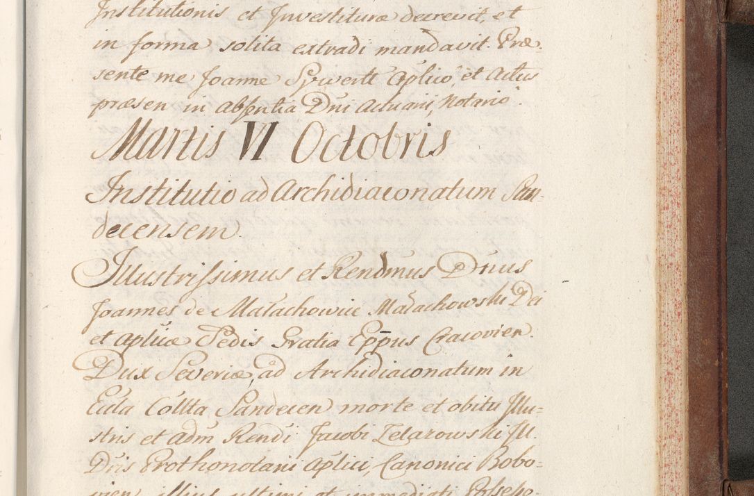Zdjęcie nr 799 dla obiektu archiwalnego: Volumen VI actorum episcopalium R. D. Joannis Małachowski, episcopi Cracoviensis, ducis Severiae de anno 1692 et 1693, quorum index ad finem videatur