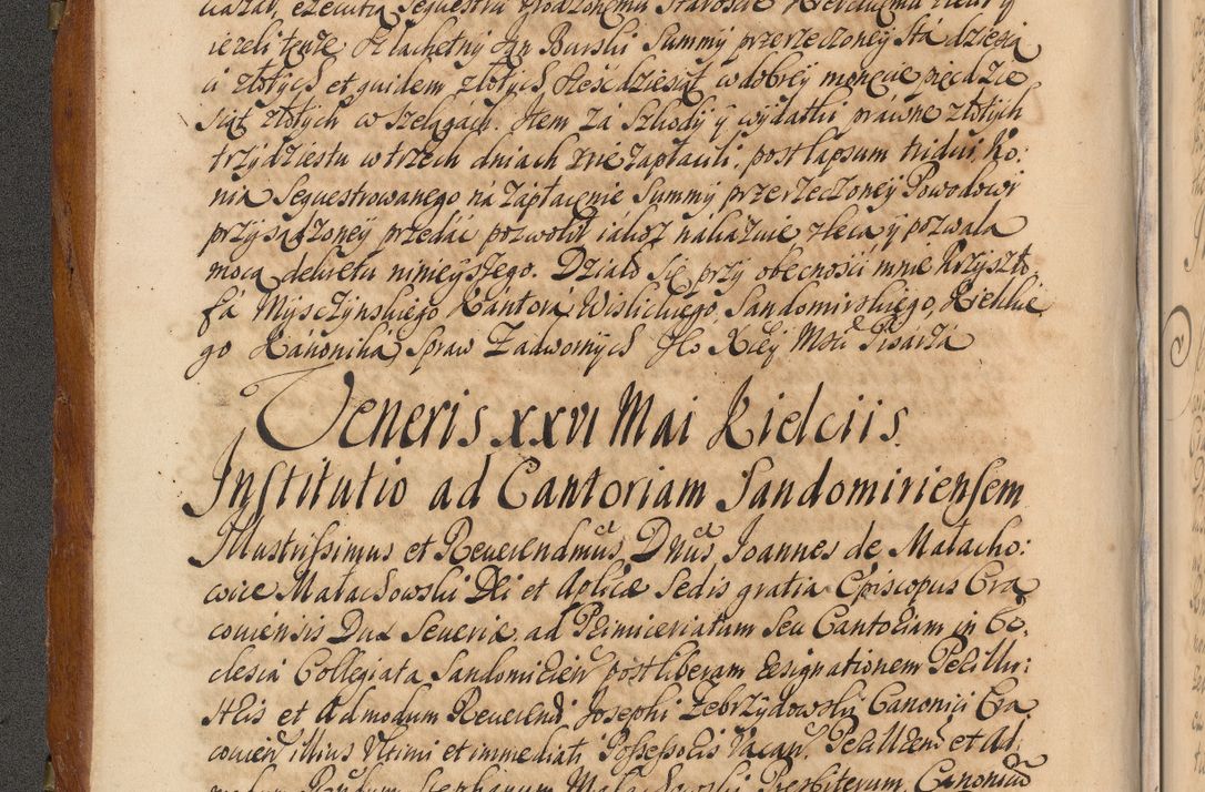 Zdjęcie nr 7 dla obiektu archiwalnego: Volumen V actorum episcopalium R. D. Joannis Małachowski, episcopi Cracoviensis, ducis Severiae per annos 1690 et 1691 acticatorum, quorum index ad finem praesentis voluminis exhibetur adnotatus