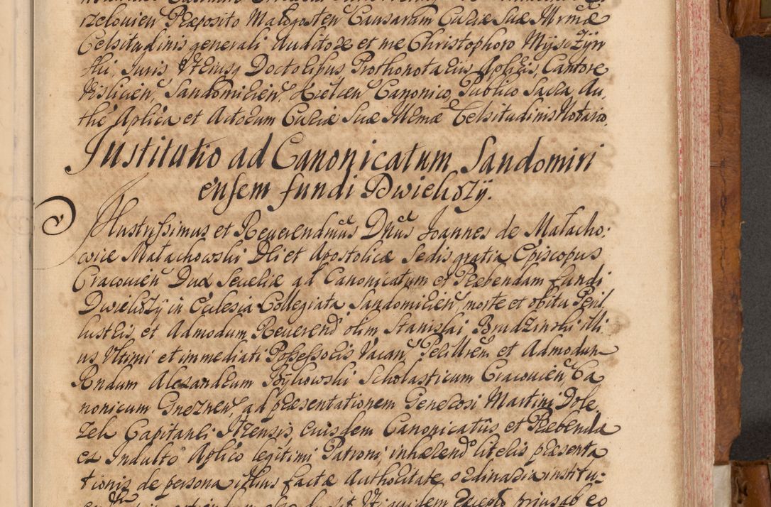 Zdjęcie nr 8 dla obiektu archiwalnego: Volumen V actorum episcopalium R. D. Joannis Małachowski, episcopi Cracoviensis, ducis Severiae per annos 1690 et 1691 acticatorum, quorum index ad finem praesentis voluminis exhibetur adnotatus