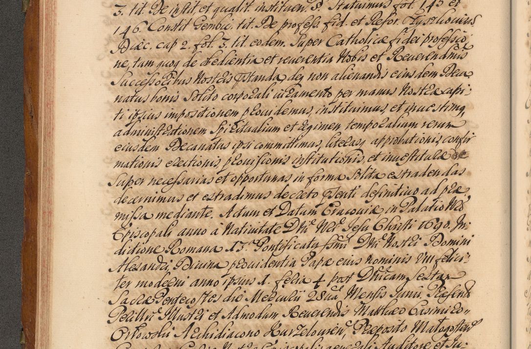Zdjęcie nr 145 dla obiektu archiwalnego: Volumen V actorum episcopalium R. D. Joannis Małachowski, episcopi Cracoviensis, ducis Severiae per annos 1690 et 1691 acticatorum, quorum index ad finem praesentis voluminis exhibetur adnotatus