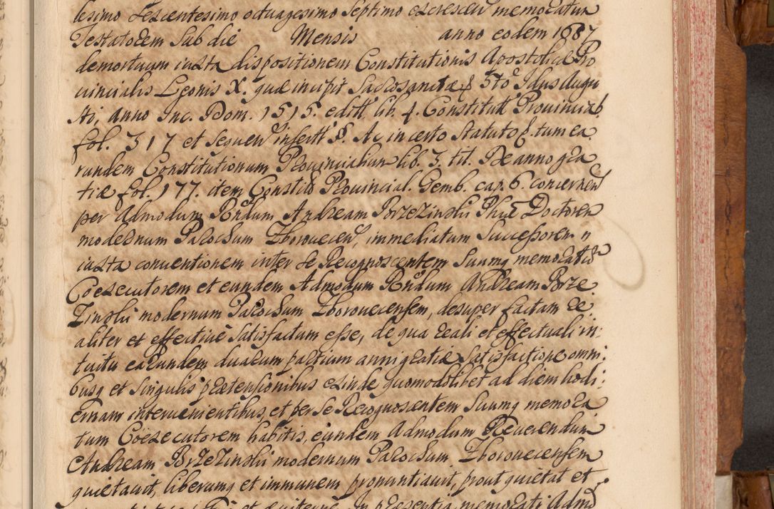 Zdjęcie nr 32 dla obiektu archiwalnego: Volumen V actorum episcopalium R. D. Joannis Małachowski, episcopi Cracoviensis, ducis Severiae per annos 1690 et 1691 acticatorum, quorum index ad finem praesentis voluminis exhibetur adnotatus