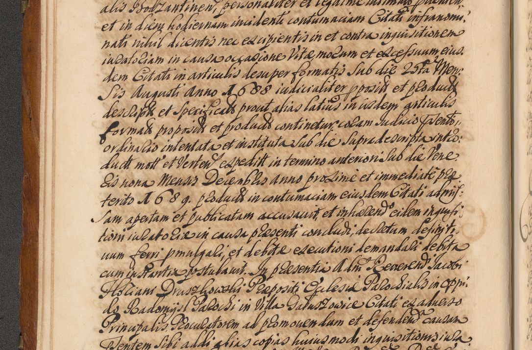 Zdjęcie nr 21 dla obiektu archiwalnego: Volumen V actorum episcopalium R. D. Joannis Małachowski, episcopi Cracoviensis, ducis Severiae per annos 1690 et 1691 acticatorum, quorum index ad finem praesentis voluminis exhibetur adnotatus