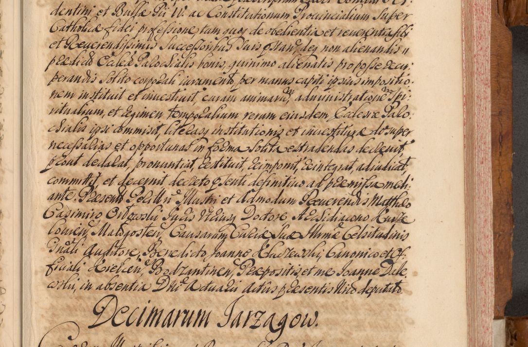 Zdjęcie nr 16 dla obiektu archiwalnego: Volumen V actorum episcopalium R. D. Joannis Małachowski, episcopi Cracoviensis, ducis Severiae per annos 1690 et 1691 acticatorum, quorum index ad finem praesentis voluminis exhibetur adnotatus
