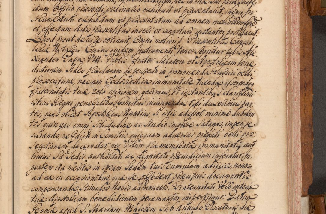 Zdjęcie nr 10 dla obiektu archiwalnego: Volumen V actorum episcopalium R. D. Joannis Małachowski, episcopi Cracoviensis, ducis Severiae per annos 1690 et 1691 acticatorum, quorum index ad finem praesentis voluminis exhibetur adnotatus