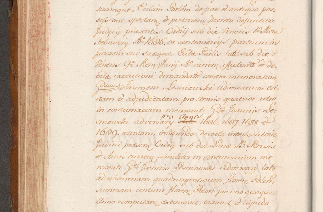 Zdjęcie nr 337 dla obiektu archiwalnego: Volumen V actorum episcopalium R. D. Joannis Małachowski, episcopi Cracoviensis, ducis Severiae per annos 1690 et 1691 acticatorum, quorum index ad finem praesentis voluminis exhibetur adnotatus
