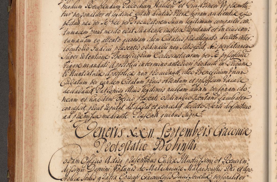 Zdjęcie nr 297 dla obiektu archiwalnego: Volumen V actorum episcopalium R. D. Joannis Małachowski, episcopi Cracoviensis, ducis Severiae per annos 1690 et 1691 acticatorum, quorum index ad finem praesentis voluminis exhibetur adnotatus