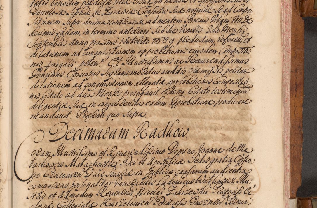 Zdjęcie nr 286 dla obiektu archiwalnego: Volumen V actorum episcopalium R. D. Joannis Małachowski, episcopi Cracoviensis, ducis Severiae per annos 1690 et 1691 acticatorum, quorum index ad finem praesentis voluminis exhibetur adnotatus