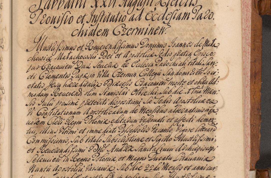 Zdjęcie nr 276 dla obiektu archiwalnego: Volumen V actorum episcopalium R. D. Joannis Małachowski, episcopi Cracoviensis, ducis Severiae per annos 1690 et 1691 acticatorum, quorum index ad finem praesentis voluminis exhibetur adnotatus
