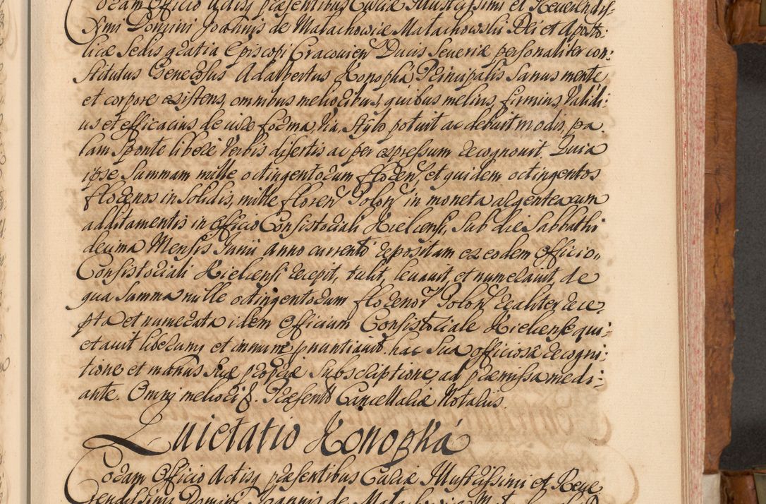 Zdjęcie nr 218 dla obiektu archiwalnego: Volumen V actorum episcopalium R. D. Joannis Małachowski, episcopi Cracoviensis, ducis Severiae per annos 1690 et 1691 acticatorum, quorum index ad finem praesentis voluminis exhibetur adnotatus