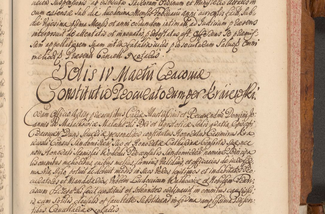 Zdjęcie nr 496 dla obiektu archiwalnego: Volumen V actorum episcopalium R. D. Joannis Małachowski, episcopi Cracoviensis, ducis Severiae per annos 1690 et 1691 acticatorum, quorum index ad finem praesentis voluminis exhibetur adnotatus