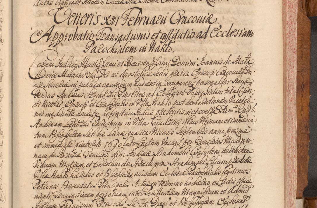 Zdjęcie nr 460 dla obiektu archiwalnego: Volumen V actorum episcopalium R. D. Joannis Małachowski, episcopi Cracoviensis, ducis Severiae per annos 1690 et 1691 acticatorum, quorum index ad finem praesentis voluminis exhibetur adnotatus