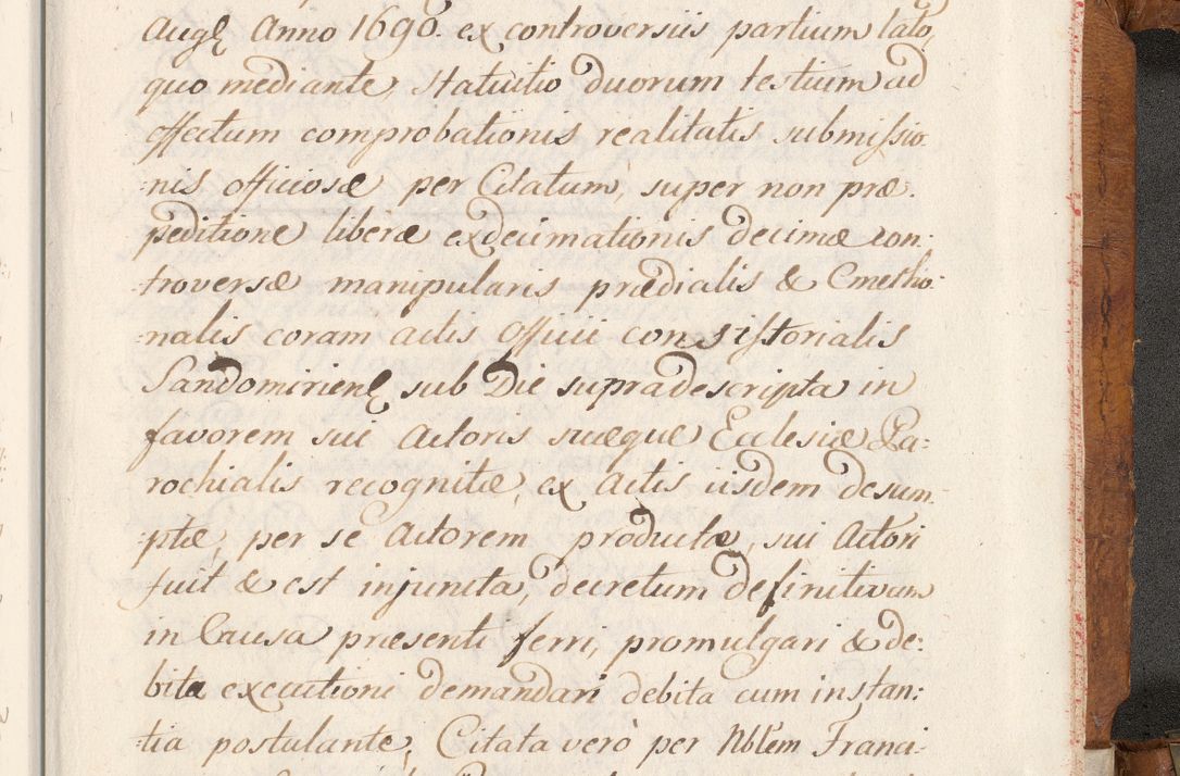 Zdjęcie nr 860 dla obiektu archiwalnego: Volumen V actorum episcopalium R. D. Joannis Małachowski, episcopi Cracoviensis, ducis Severiae per annos 1690 et 1691 acticatorum, quorum index ad finem praesentis voluminis exhibetur adnotatus