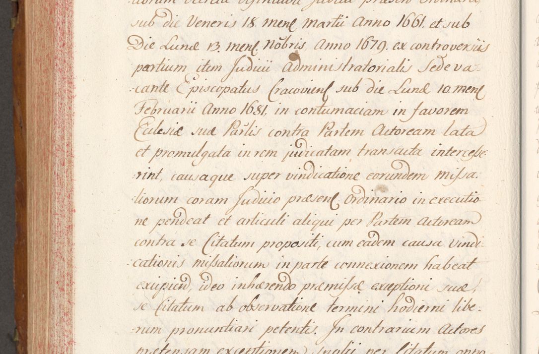 Zdjęcie nr 835 dla obiektu archiwalnego: Volumen V actorum episcopalium R. D. Joannis Małachowski, episcopi Cracoviensis, ducis Severiae per annos 1690 et 1691 acticatorum, quorum index ad finem praesentis voluminis exhibetur adnotatus