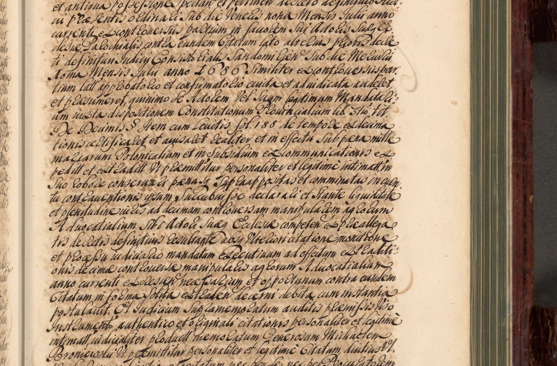 Zdjęcie nr 48 dla obiektu archiwalnego: Acta actorum episcopalium R. D. Joannis a Małachowice Małachowski, episcopi Cracoviensis a die 16 Julii anni 1688 et 1689 acticatorum. Volumen IV