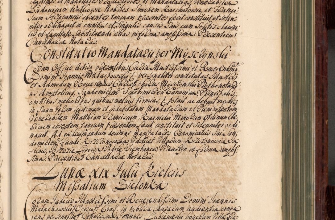 Zdjęcie nr 10 dla obiektu archiwalnego: Acta actorum episcopalium R. D. Joannis a Małachowice Małachowski, episcopi Cracoviensis a die 16 Julii anni 1688 et 1689 acticatorum. Volumen IV