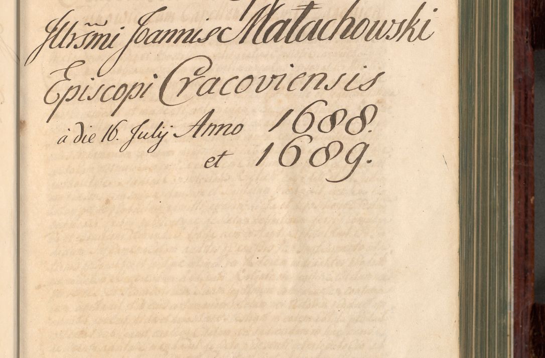 Zdjęcie nr 6 dla obiektu archiwalnego: Acta actorum episcopalium R. D. Joannis a Małachowice Małachowski, episcopi Cracoviensis a die 16 Julii anni 1688 et 1689 acticatorum. Volumen IV