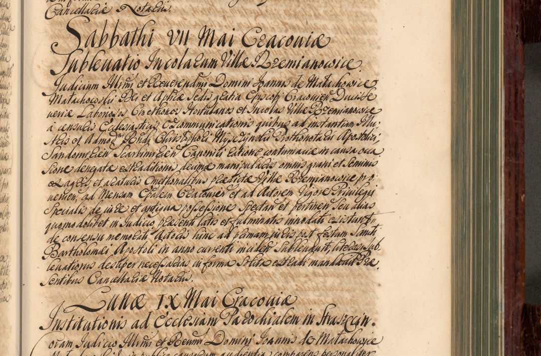 Zdjęcie nr 408 dla obiektu archiwalnego: Acta actorum episcopalium R. D. Joannis a Małachowice Małachowski, episcopi Cracoviensis a die 16 Julii anni 1688 et 1689 acticatorum. Volumen IV