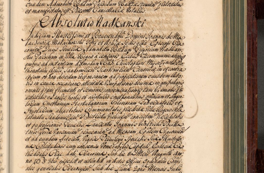 Zdjęcie nr 588 dla obiektu archiwalnego: Acta actorum episcopalium R. D. Joannis a Małachowice Małachowski, episcopi Cracoviensis a die 16 Julii anni 1688 et 1689 acticatorum. Volumen IV