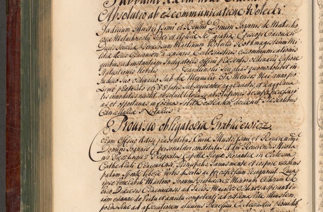 Zdjęcie nr 543 dla obiektu archiwalnego: Acta actorum episcopalium R. D. Joannis a Małachowice Małachowski, episcopi Cracoviensis a die 16 Julii anni 1688 et 1689 acticatorum. Volumen IV