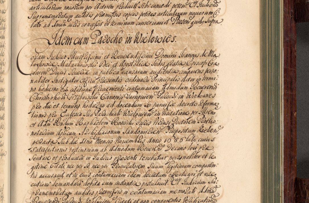 Zdjęcie nr 804 dla obiektu archiwalnego: Acta actorum episcopalium R. D. Joannis a Małachowice Małachowski, episcopi Cracoviensis a die 16 Julii anni 1688 et 1689 acticatorum. Volumen IV