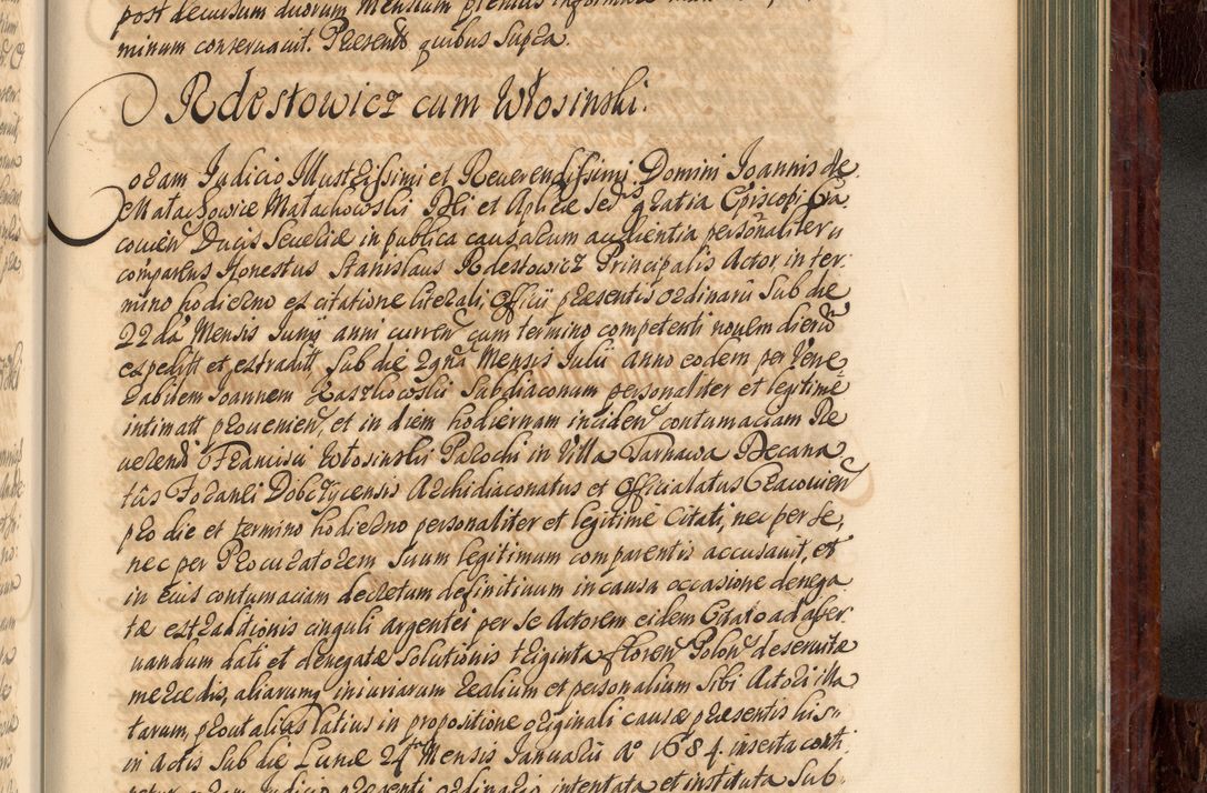 Zdjęcie nr 800 dla obiektu archiwalnego: Acta actorum episcopalium R. D. Joannis a Małachowice Małachowski, episcopi Cracoviensis a die 16 Julii anni 1688 et 1689 acticatorum. Volumen IV