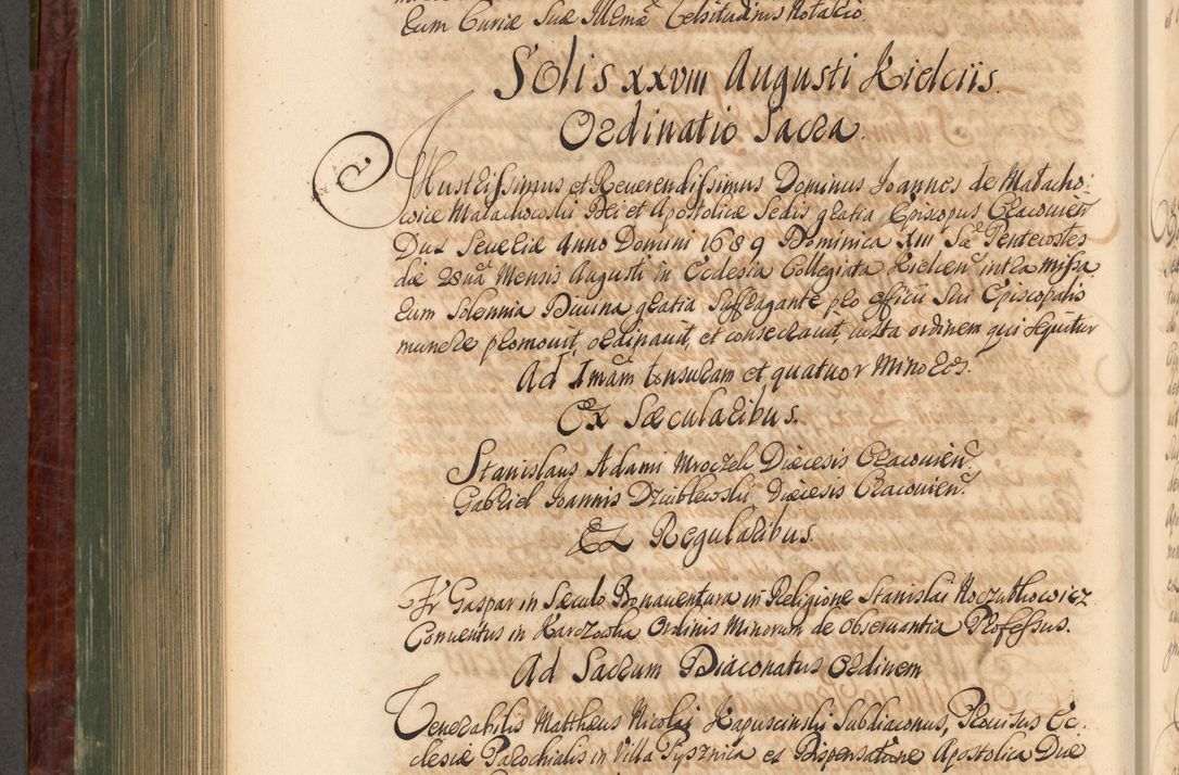 Zdjęcie nr 795 dla obiektu archiwalnego: Acta actorum episcopalium R. D. Joannis a Małachowice Małachowski, episcopi Cracoviensis a die 16 Julii anni 1688 et 1689 acticatorum. Volumen IV