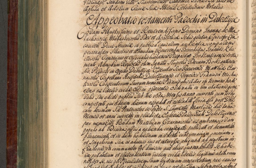 Zdjęcie nr 777 dla obiektu archiwalnego: Acta actorum episcopalium R. D. Joannis a Małachowice Małachowski, episcopi Cracoviensis a die 16 Julii anni 1688 et 1689 acticatorum. Volumen IV