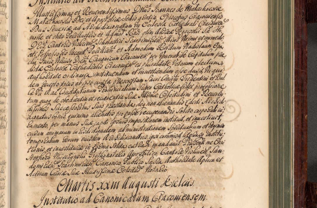 Zdjęcie nr 766 dla obiektu archiwalnego: Acta actorum episcopalium R. D. Joannis a Małachowice Małachowski, episcopi Cracoviensis a die 16 Julii anni 1688 et 1689 acticatorum. Volumen IV