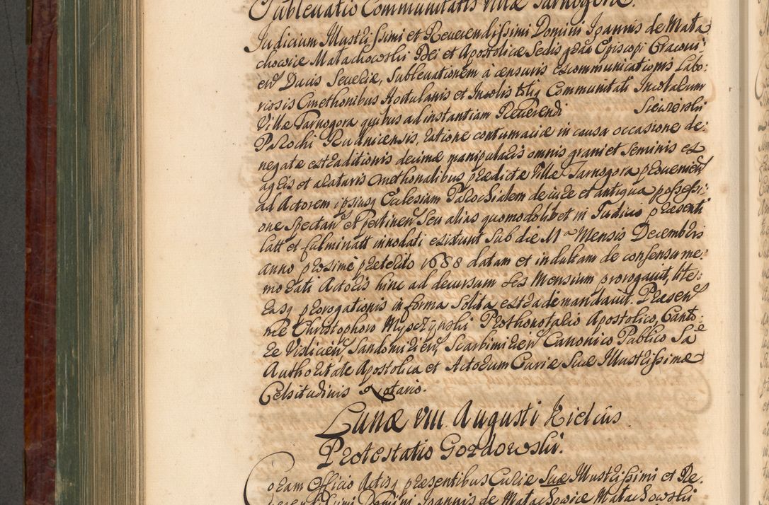 Zdjęcie nr 757 dla obiektu archiwalnego: Acta actorum episcopalium R. D. Joannis a Małachowice Małachowski, episcopi Cracoviensis a die 16 Julii anni 1688 et 1689 acticatorum. Volumen IV