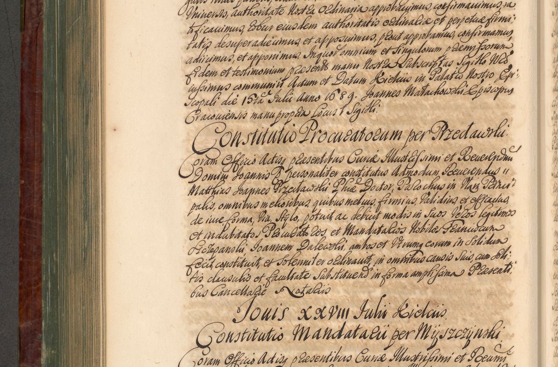 Zdjęcie nr 751 dla obiektu archiwalnego: Acta actorum episcopalium R. D. Joannis a Małachowice Małachowski, episcopi Cracoviensis a die 16 Julii anni 1688 et 1689 acticatorum. Volumen IV