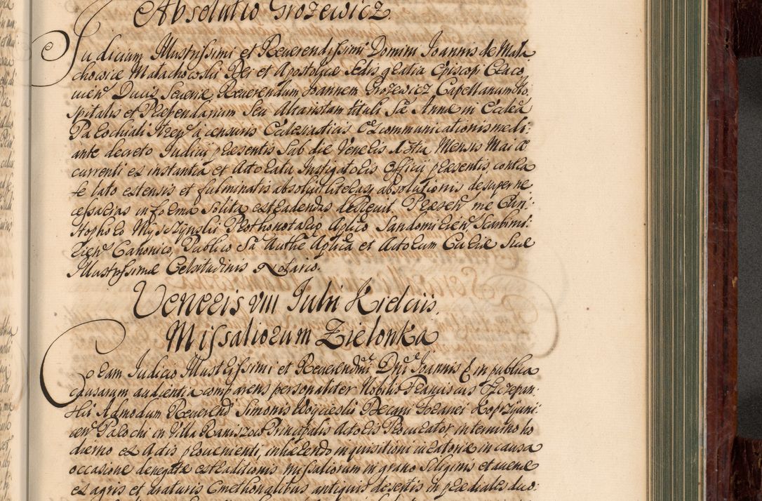 Zdjęcie nr 700 dla obiektu archiwalnego: Acta actorum episcopalium R. D. Joannis a Małachowice Małachowski, episcopi Cracoviensis a die 16 Julii anni 1688 et 1689 acticatorum. Volumen IV