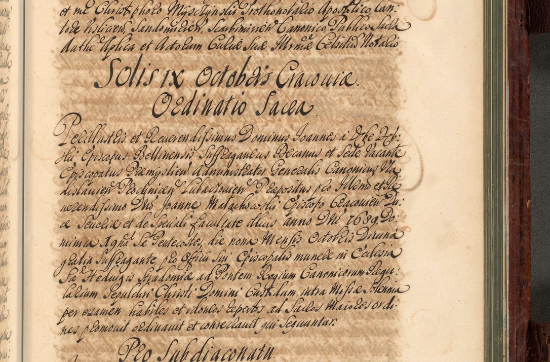 Zdjęcie nr 954 dla obiektu archiwalnego: Acta actorum episcopalium R. D. Joannis a Małachowice Małachowski, episcopi Cracoviensis a die 16 Julii anni 1688 et 1689 acticatorum. Volumen IV
