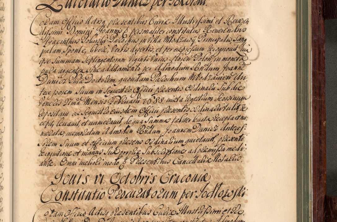 Zdjęcie nr 934 dla obiektu archiwalnego: Acta actorum episcopalium R. D. Joannis a Małachowice Małachowski, episcopi Cracoviensis a die 16 Julii anni 1688 et 1689 acticatorum. Volumen IV