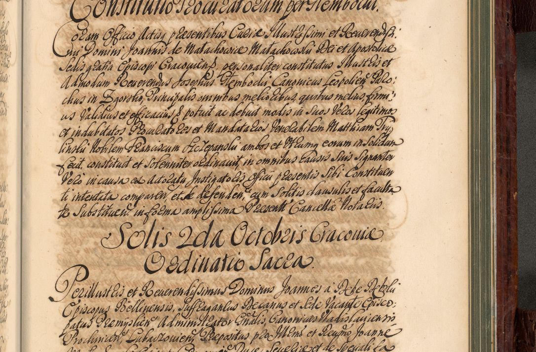 Zdjęcie nr 912 dla obiektu archiwalnego: Acta actorum episcopalium R. D. Joannis a Małachowice Małachowski, episcopi Cracoviensis a die 16 Julii anni 1688 et 1689 acticatorum. Volumen IV