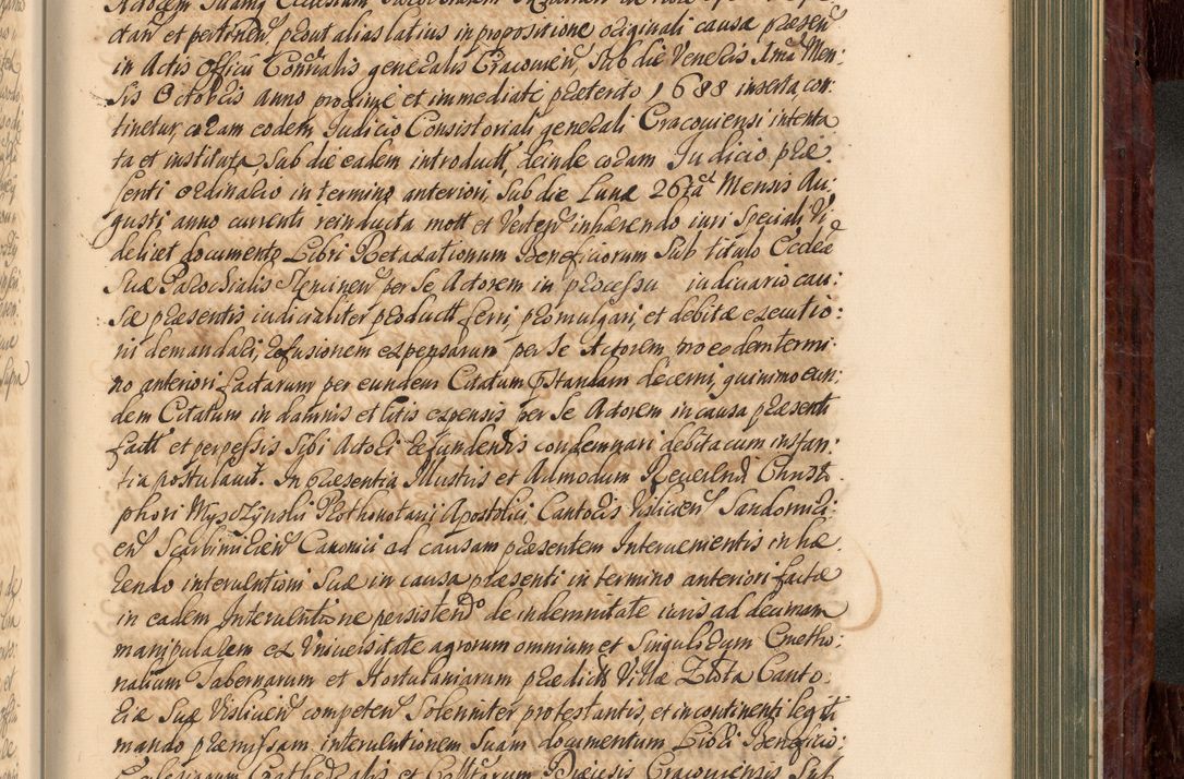 Zdjęcie nr 826 dla obiektu archiwalnego: Acta actorum episcopalium R. D. Joannis a Małachowice Małachowski, episcopi Cracoviensis a die 16 Julii anni 1688 et 1689 acticatorum. Volumen IV