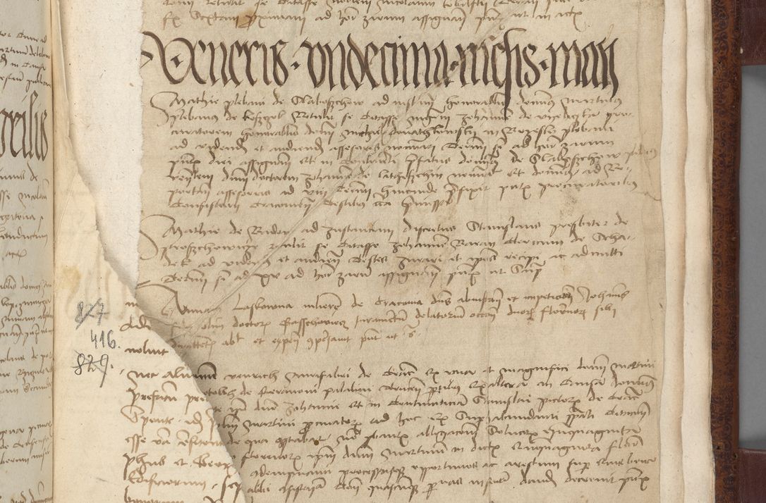 Zdjęcie nr 835 dla obiektu archiwalnego: [Acta pronuntiationum officialia coram Sandivogio de Thanczin]