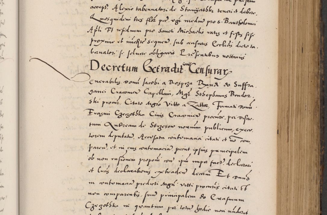 Zdjęcie nr 197 dla obiektu archiwalnego: Acta actorum causarum, sentenciarum diffinitivarum quam interloquutiorum, decretorum, obligationum, quietationum et constitutionum procuratorum coram reverndo domino Petri Porembski preposito Ossviencimensi, canonico et officiali Cracoviensi generali ad annum Dimini 1556, inditione quatuor decima, pontificatus sanctissimi in Christo patris domini Pauli divina providencia pape IIII anno ispius.