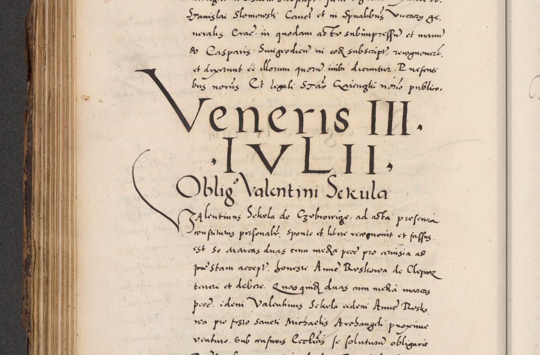 Zdjęcie nr 192 dla obiektu archiwalnego: Acta actorum causarum, sentenciarum diffinitivarum quam interloquutiorum, decretorum, obligationum, quietationum et constitutionum procuratorum coram reverndo domino Petri Porembski preposito Ossviencimensi, canonico et officiali Cracoviensi generali ad annum Dimini 1556, inditione quatuor decima, pontificatus sanctissimi in Christo patris domini Pauli divina providencia pape IIII anno ispius.