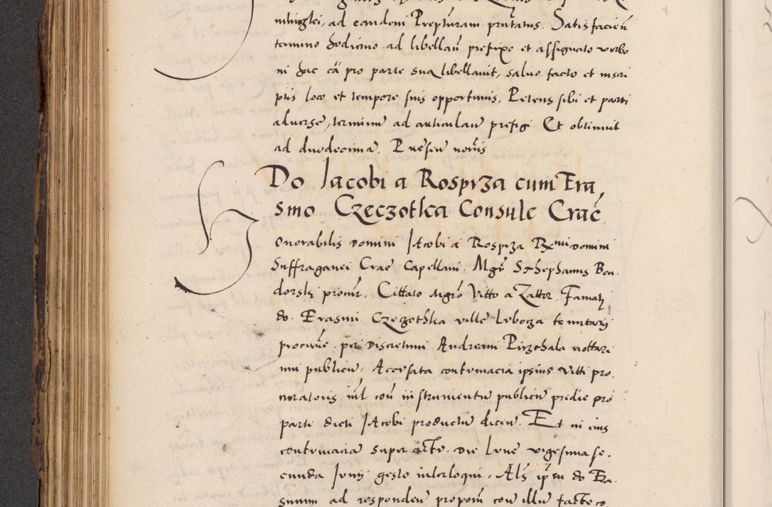 Zdjęcie nr 190 dla obiektu archiwalnego: Acta actorum causarum, sentenciarum diffinitivarum quam interloquutiorum, decretorum, obligationum, quietationum et constitutionum procuratorum coram reverndo domino Petri Porembski preposito Ossviencimensi, canonico et officiali Cracoviensi generali ad annum Dimini 1556, inditione quatuor decima, pontificatus sanctissimi in Christo patris domini Pauli divina providencia pape IIII anno ispius.