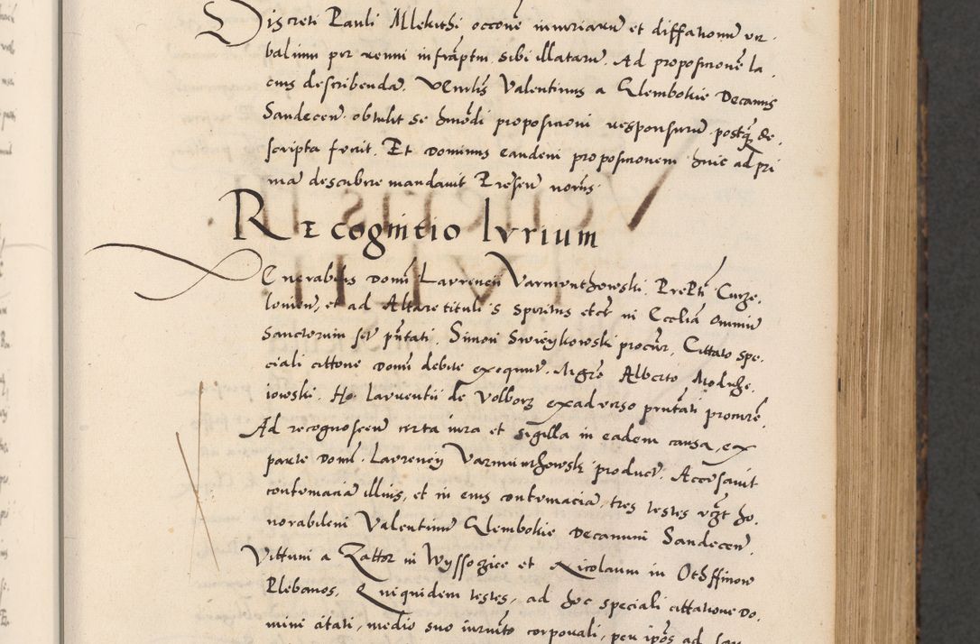 Zdjęcie nr 191 dla obiektu archiwalnego: Acta actorum causarum, sentenciarum diffinitivarum quam interloquutiorum, decretorum, obligationum, quietationum et constitutionum procuratorum coram reverndo domino Petri Porembski preposito Ossviencimensi, canonico et officiali Cracoviensi generali ad annum Dimini 1556, inditione quatuor decima, pontificatus sanctissimi in Christo patris domini Pauli divina providencia pape IIII anno ispius.