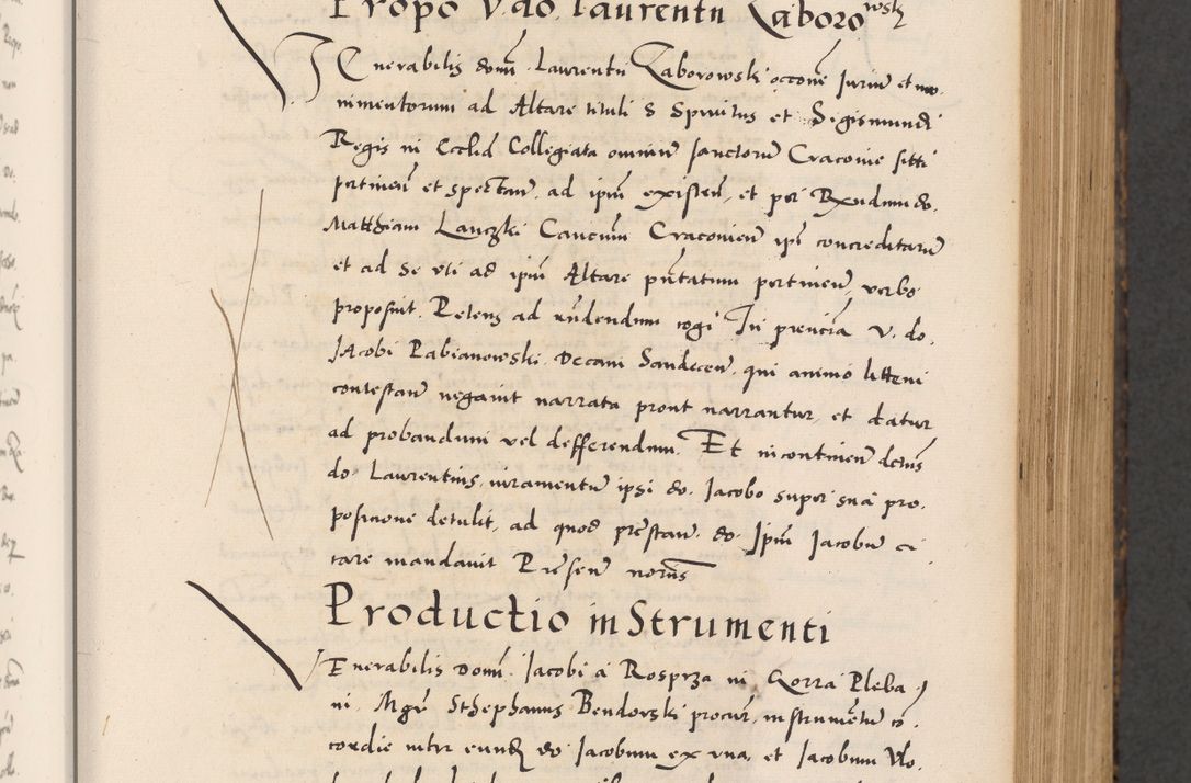Zdjęcie nr 183 dla obiektu archiwalnego: Acta actorum causarum, sentenciarum diffinitivarum quam interloquutiorum, decretorum, obligationum, quietationum et constitutionum procuratorum coram reverndo domino Petri Porembski preposito Ossviencimensi, canonico et officiali Cracoviensi generali ad annum Dimini 1556, inditione quatuor decima, pontificatus sanctissimi in Christo patris domini Pauli divina providencia pape IIII anno ispius.