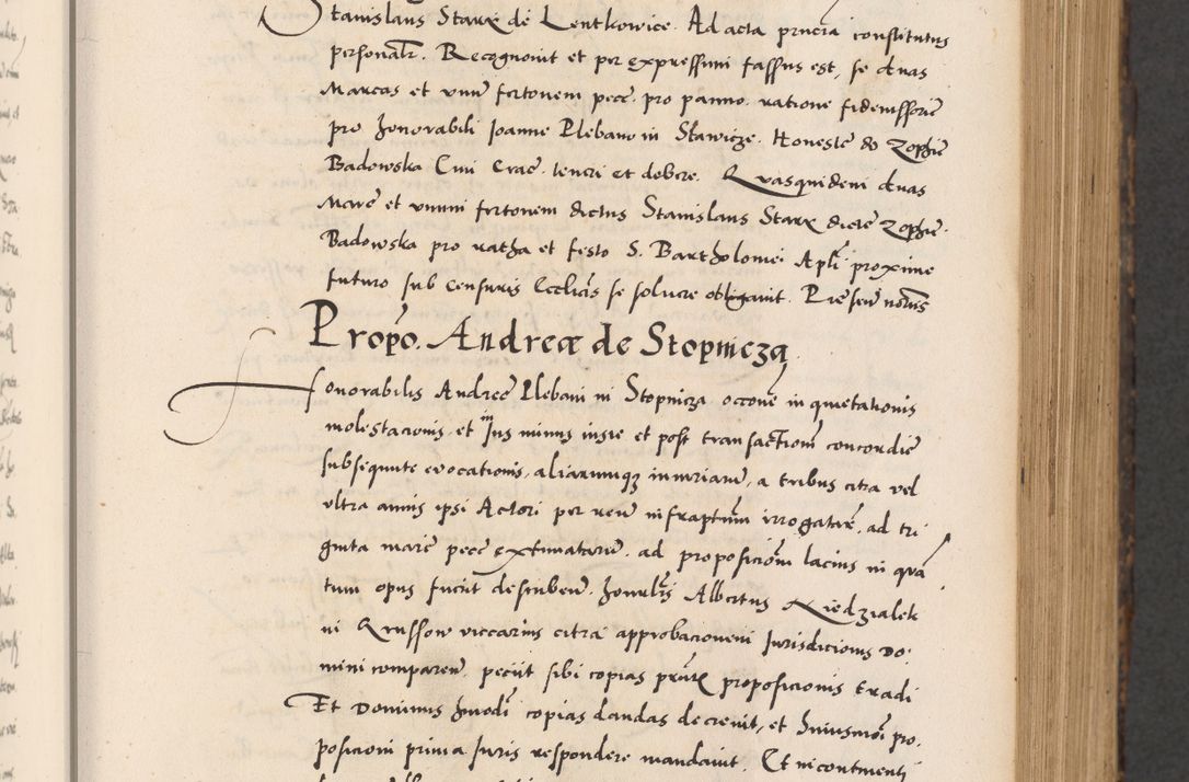 Zdjęcie nr 181 dla obiektu archiwalnego: Acta actorum causarum, sentenciarum diffinitivarum quam interloquutiorum, decretorum, obligationum, quietationum et constitutionum procuratorum coram reverndo domino Petri Porembski preposito Ossviencimensi, canonico et officiali Cracoviensi generali ad annum Dimini 1556, inditione quatuor decima, pontificatus sanctissimi in Christo patris domini Pauli divina providencia pape IIII anno ispius.