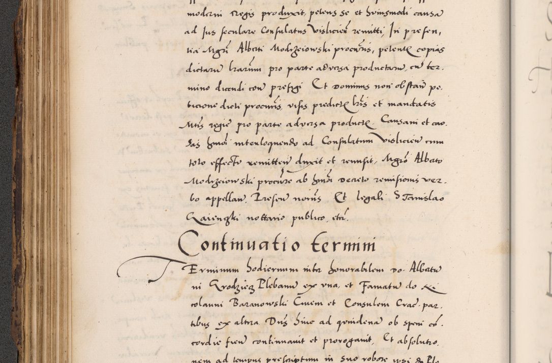 Zdjęcie nr 174 dla obiektu archiwalnego: Acta actorum causarum, sentenciarum diffinitivarum quam interloquutiorum, decretorum, obligationum, quietationum et constitutionum procuratorum coram reverndo domino Petri Porembski preposito Ossviencimensi, canonico et officiali Cracoviensi generali ad annum Dimini 1556, inditione quatuor decima, pontificatus sanctissimi in Christo patris domini Pauli divina providencia pape IIII anno ispius.