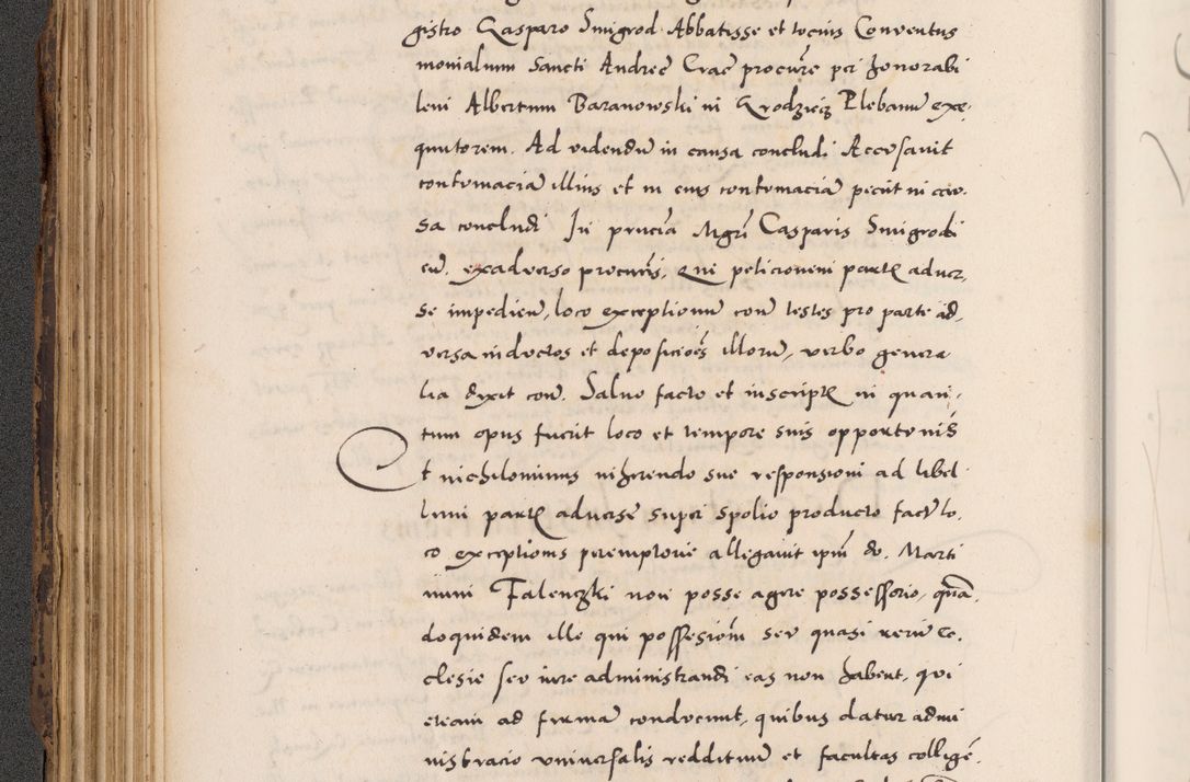 Zdjęcie nr 172 dla obiektu archiwalnego: Acta actorum causarum, sentenciarum diffinitivarum quam interloquutiorum, decretorum, obligationum, quietationum et constitutionum procuratorum coram reverndo domino Petri Porembski preposito Ossviencimensi, canonico et officiali Cracoviensi generali ad annum Dimini 1556, inditione quatuor decima, pontificatus sanctissimi in Christo patris domini Pauli divina providencia pape IIII anno ispius.