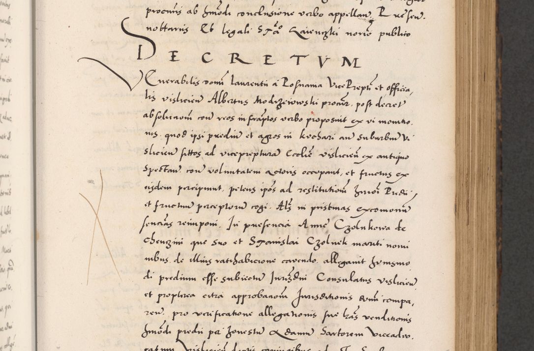 Zdjęcie nr 173 dla obiektu archiwalnego: Acta actorum causarum, sentenciarum diffinitivarum quam interloquutiorum, decretorum, obligationum, quietationum et constitutionum procuratorum coram reverndo domino Petri Porembski preposito Ossviencimensi, canonico et officiali Cracoviensi generali ad annum Dimini 1556, inditione quatuor decima, pontificatus sanctissimi in Christo patris domini Pauli divina providencia pape IIII anno ispius.