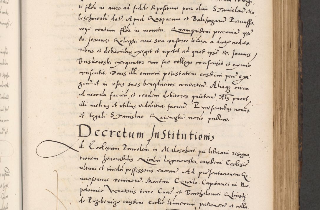 Zdjęcie nr 171 dla obiektu archiwalnego: Acta actorum causarum, sentenciarum diffinitivarum quam interloquutiorum, decretorum, obligationum, quietationum et constitutionum procuratorum coram reverndo domino Petri Porembski preposito Ossviencimensi, canonico et officiali Cracoviensi generali ad annum Dimini 1556, inditione quatuor decima, pontificatus sanctissimi in Christo patris domini Pauli divina providencia pape IIII anno ispius.