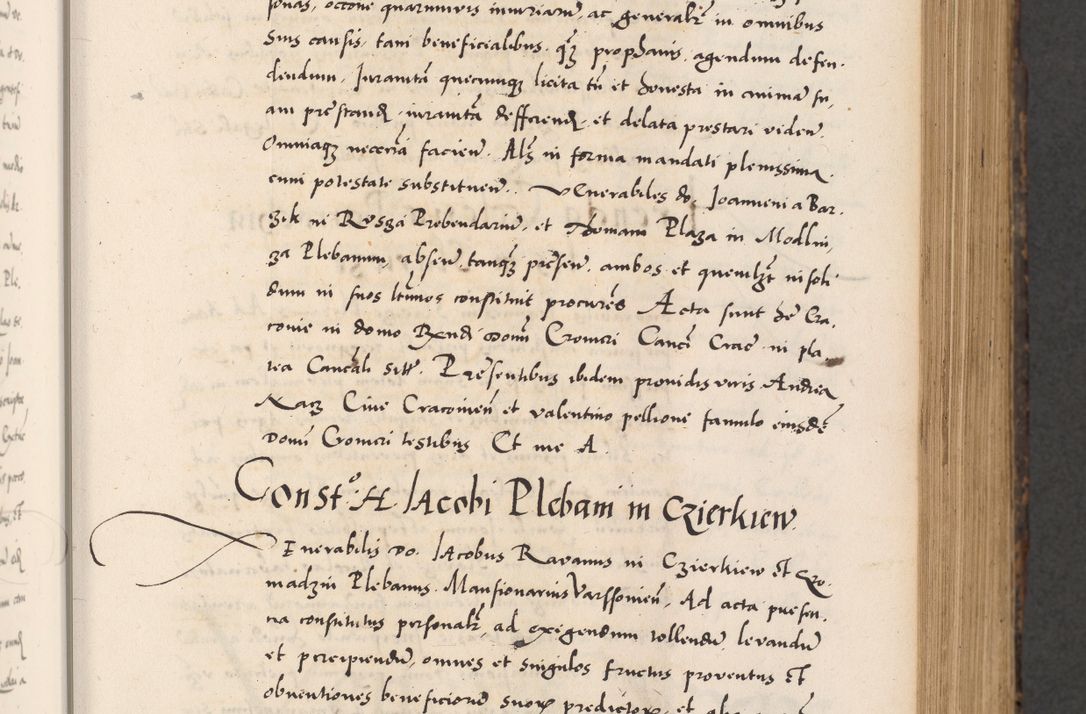 Zdjęcie nr 167 dla obiektu archiwalnego: Acta actorum causarum, sentenciarum diffinitivarum quam interloquutiorum, decretorum, obligationum, quietationum et constitutionum procuratorum coram reverndo domino Petri Porembski preposito Ossviencimensi, canonico et officiali Cracoviensi generali ad annum Dimini 1556, inditione quatuor decima, pontificatus sanctissimi in Christo patris domini Pauli divina providencia pape IIII anno ispius.